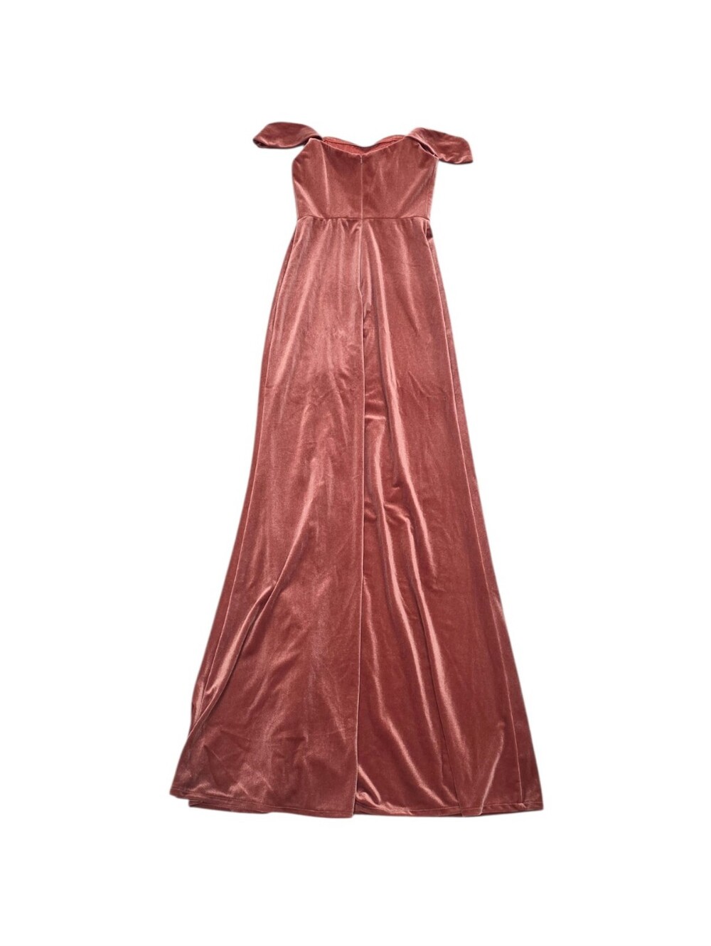 JENNY YOO ISSA OFF THE SHOULDER VELVET DRESS IN ENGLISH ROSE 0 NEW - Picture 3 of 16